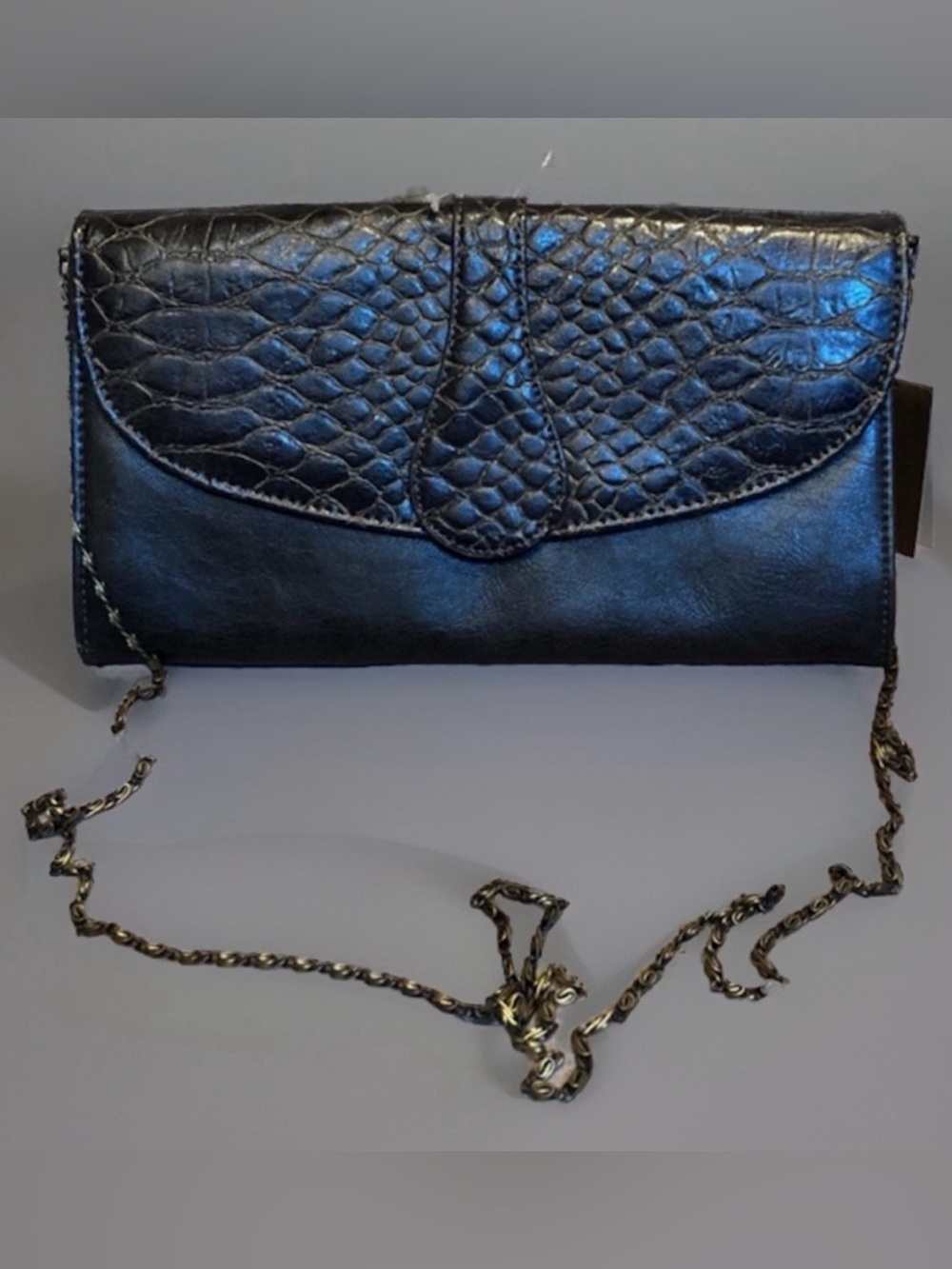Faux Leather Cross Body Messenger Purse Bag
